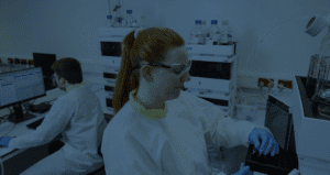 A picture of analytical chemists in Radiofilum's ADC analytical development labs